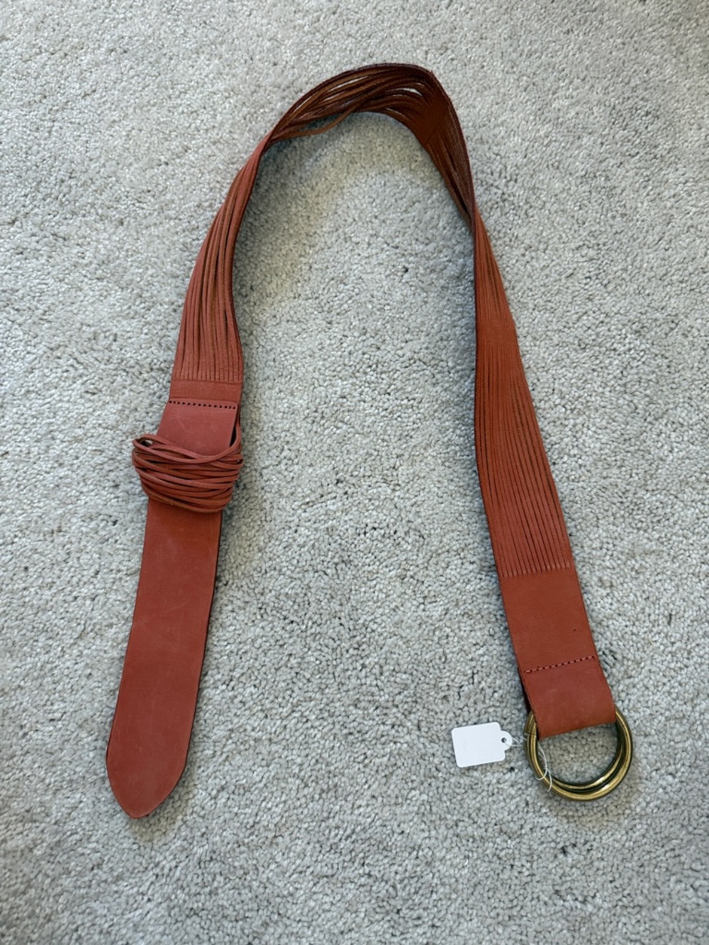 Women's Elastic Wrap Belt in Rust